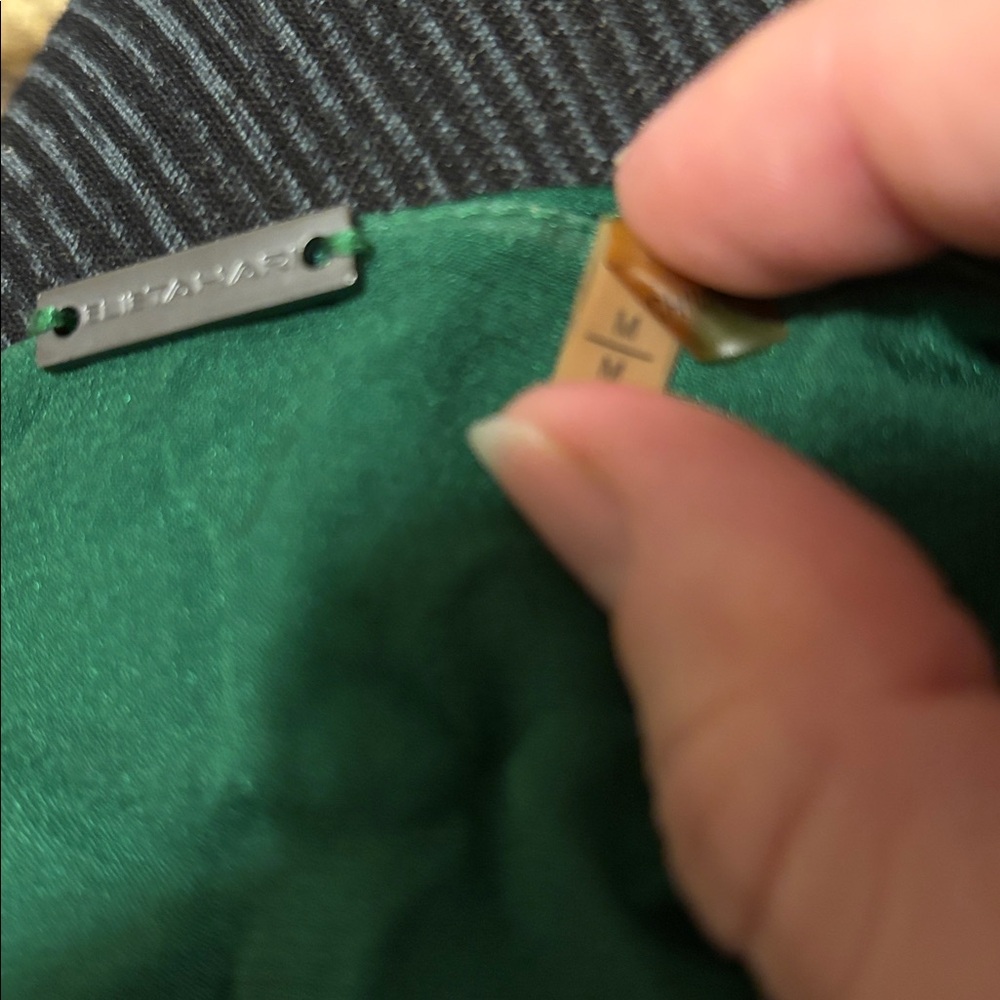 ❤️Elie Tahari Vibrant Emerald Green Silk Sleeveless Blouse Top Fringe Size M - Picture 6 of 7